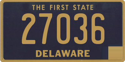 DE license plate 27036