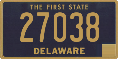 DE license plate 27038