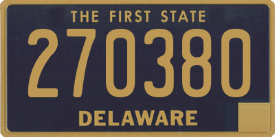 DE license plate 270380