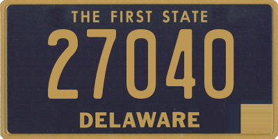 DE license plate 27040