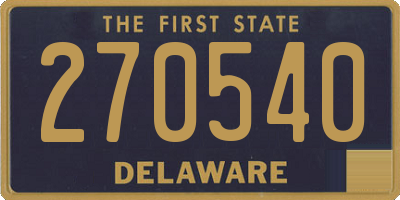 DE license plate 270540