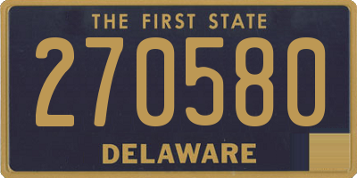 DE license plate 270580