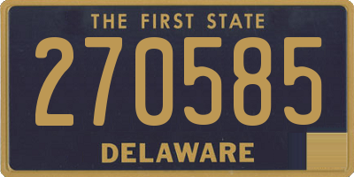 DE license plate 270585