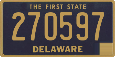 DE license plate 270597