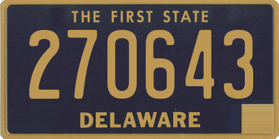 DE license plate 270643