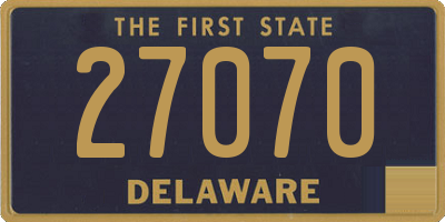 DE license plate 27070