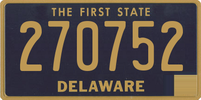 DE license plate 270752