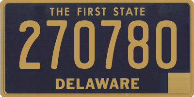 DE license plate 270780