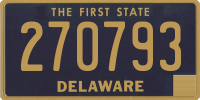 DE license plate 270793