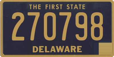 DE license plate 270798