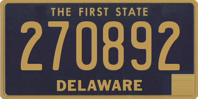DE license plate 270892