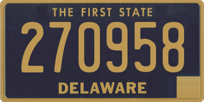 DE license plate 270958