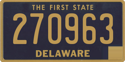 DE license plate 270963