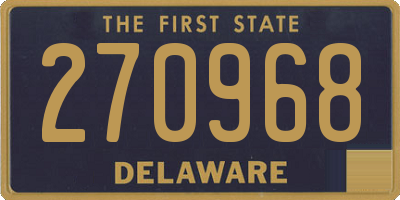 DE license plate 270968