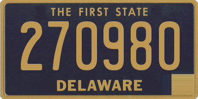 DE license plate 270980