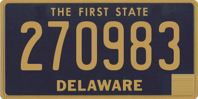 DE license plate 270983