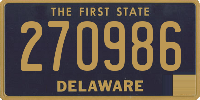 DE license plate 270986