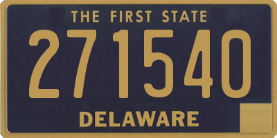 DE license plate 271540