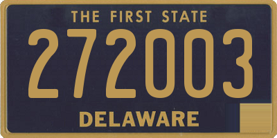 DE license plate 272003