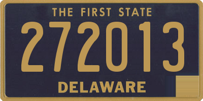 DE license plate 272013