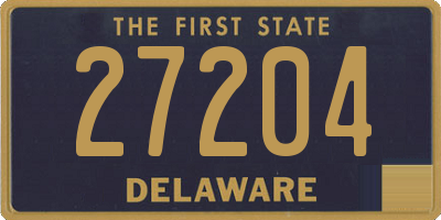 DE license plate 27204