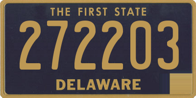DE license plate 272203