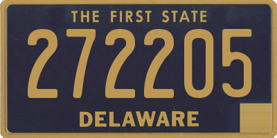 DE license plate 272205