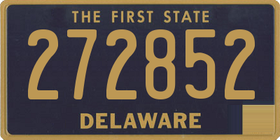 DE license plate 272852