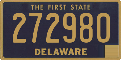 DE license plate 272980