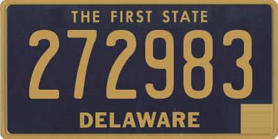 DE license plate 272983
