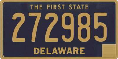DE license plate 272985