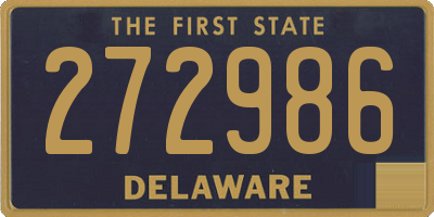 DE license plate 272986