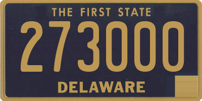 DE license plate 273000