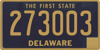 DE license plate 273003