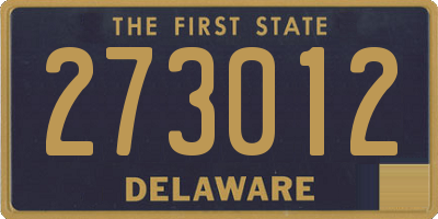 DE license plate 273012