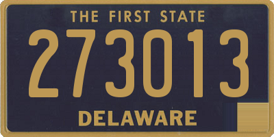 DE license plate 273013