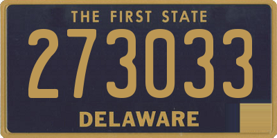 DE license plate 273033