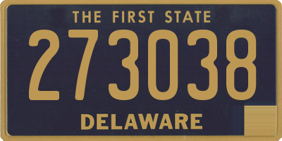 DE license plate 273038