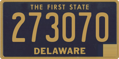 DE license plate 273070