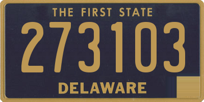 DE license plate 273103