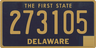 DE license plate 273105