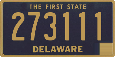 DE license plate 273111