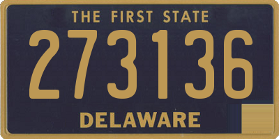 DE license plate 273136