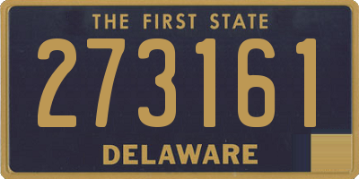 DE license plate 273161