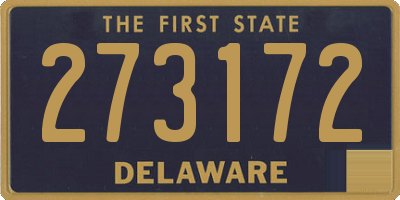DE license plate 273172