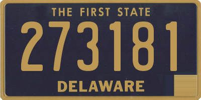 DE license plate 273181