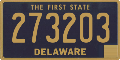 DE license plate 273203