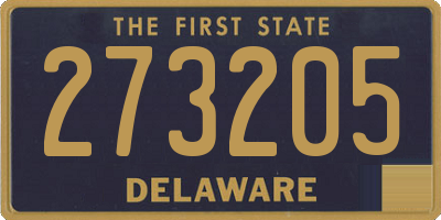 DE license plate 273205