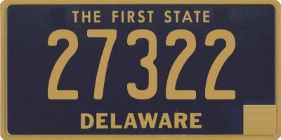 DE license plate 27322