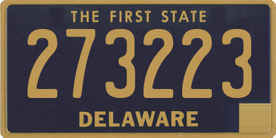 DE license plate 273223